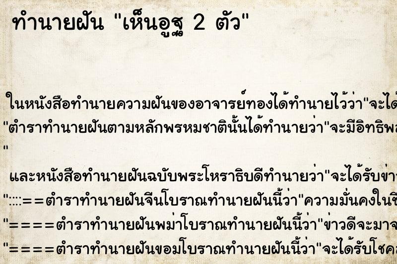 ทำนายฝันทำนายฝันเห็นอูฐ2ตัว